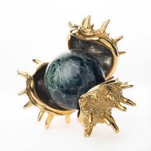 Handmade sculpture «Golden chestnut»