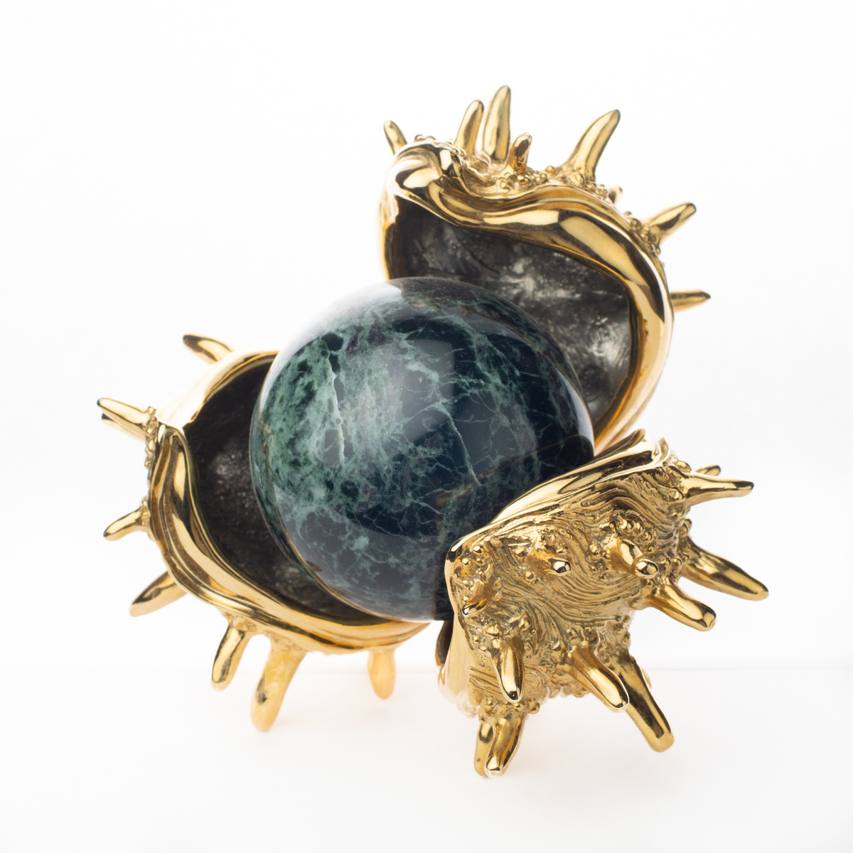 Handmade sculpture «Golden chestnut»